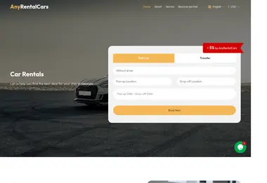 Screenshot of anyrentalcars.ge