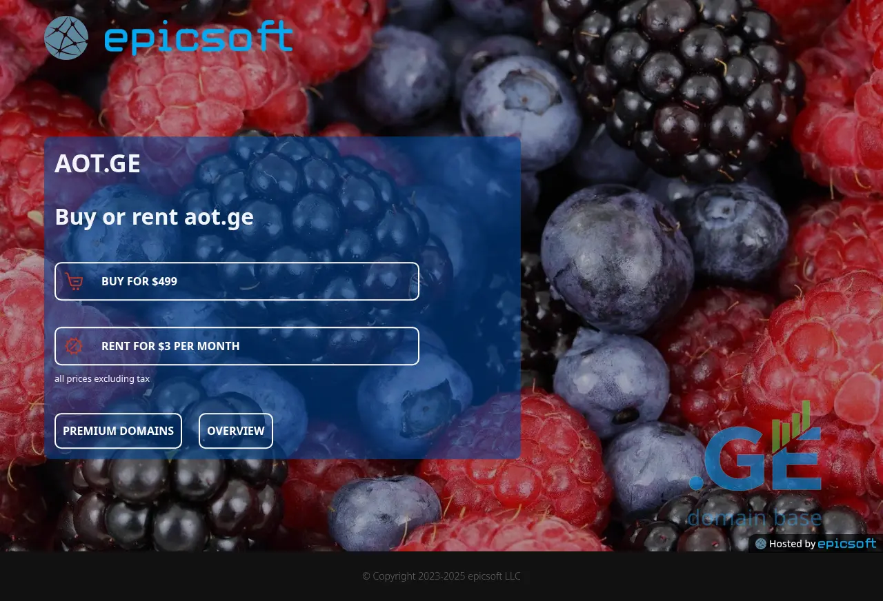 Screenshot of the site aot.ge