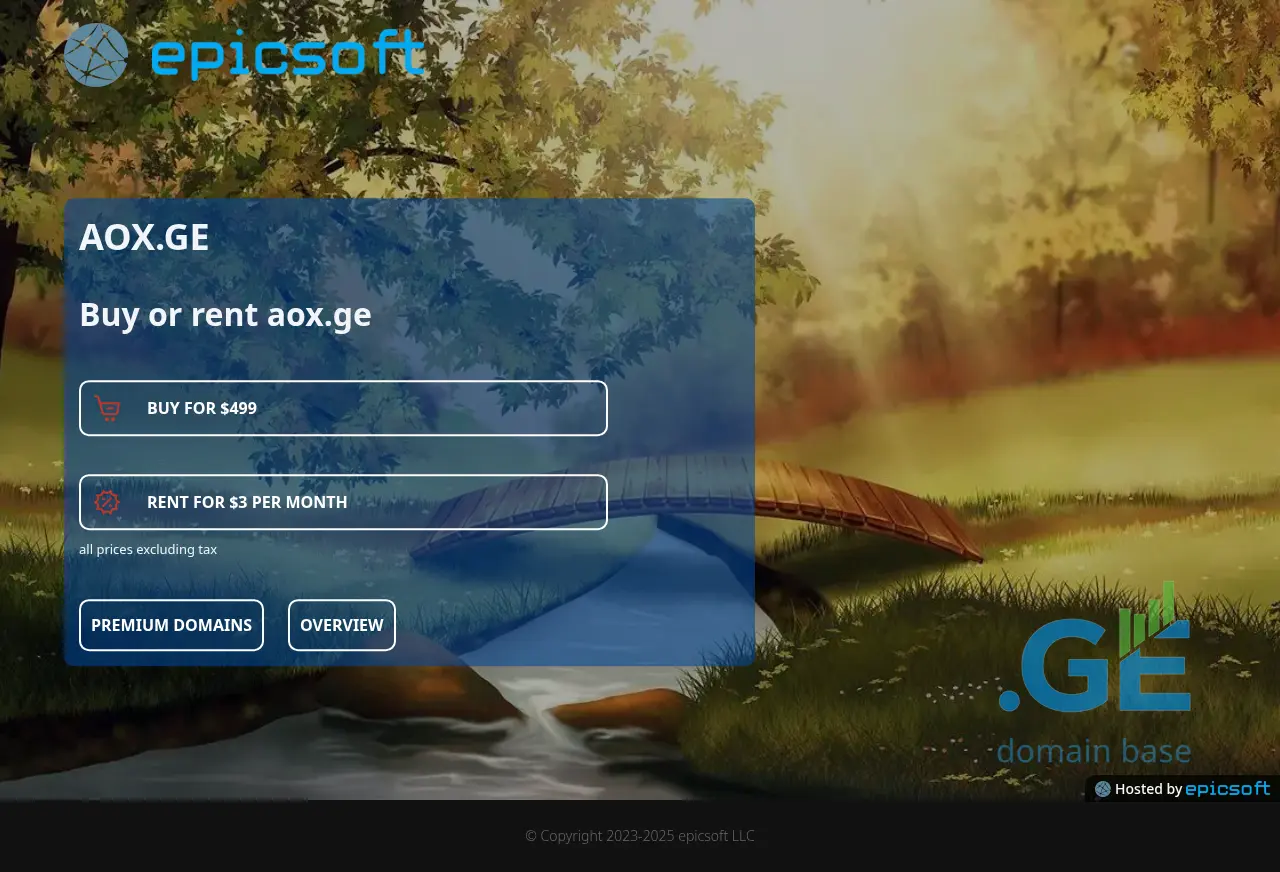 Screenshot of the site aox.ge