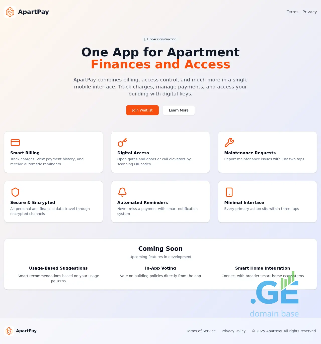 Screenshot of the site apartpay.ge