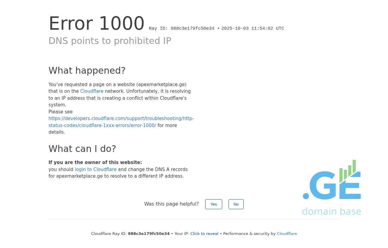Screenshot of the site apexmarketplace.ge