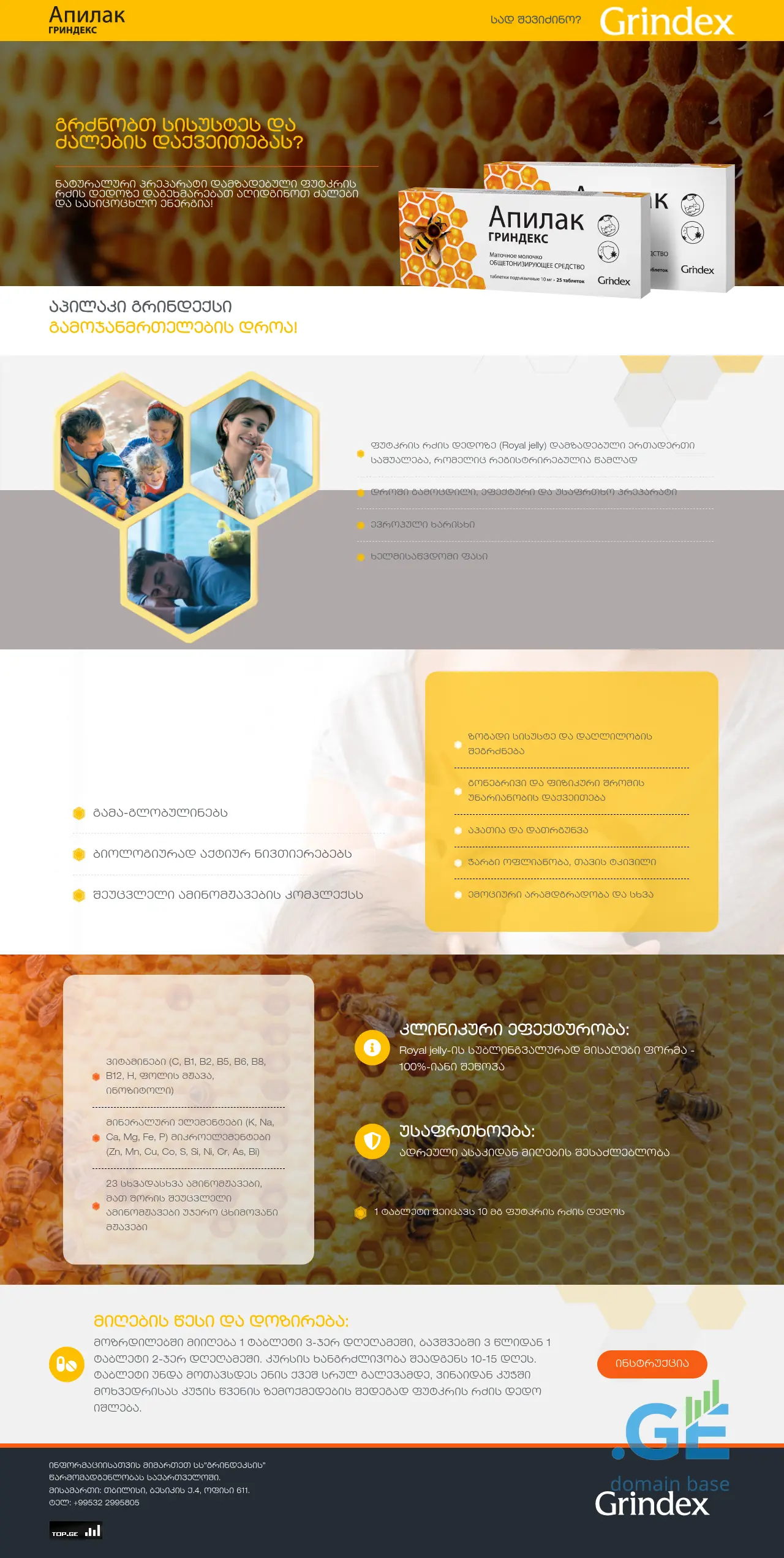 Screenshot of the site apilaki.ge