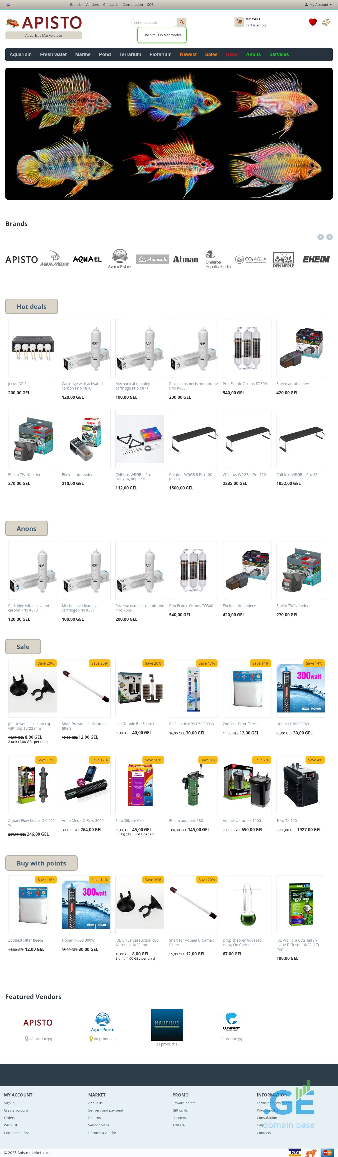 Screenshot of the site apisto.ge