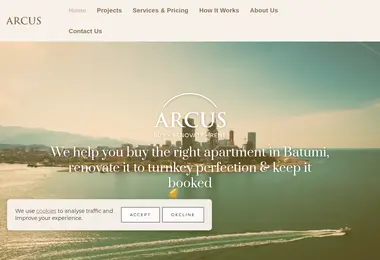 Screenshot of arcus.ge