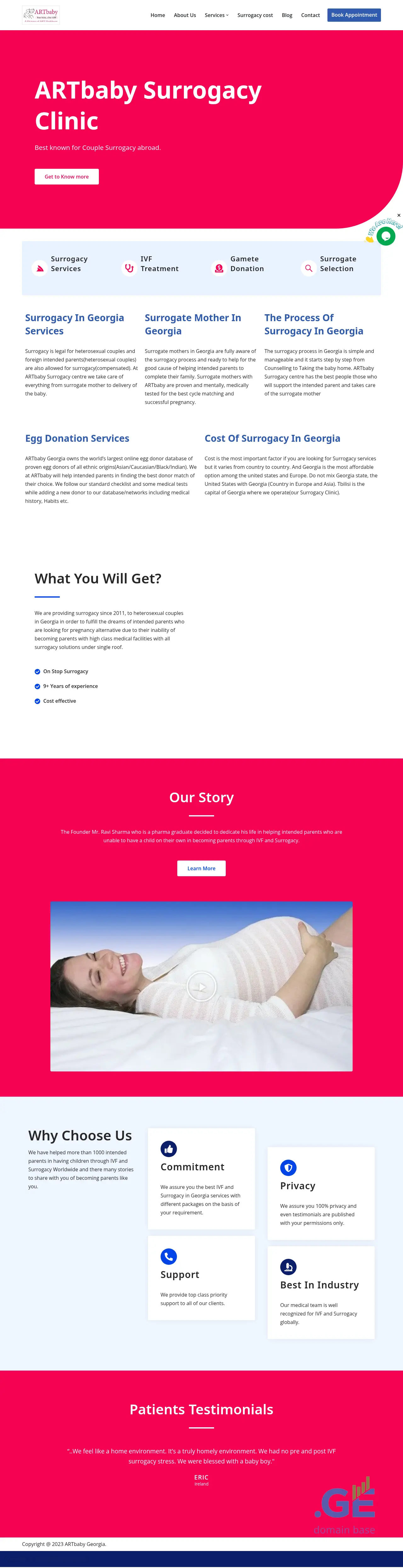 Screenshot of the site artbaby.ge