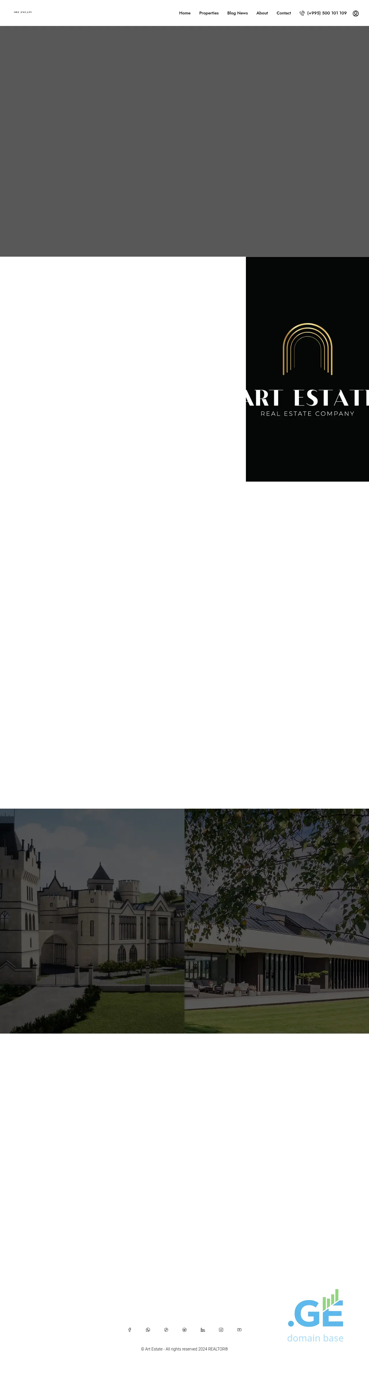 Screenshot of the site artestate.ge