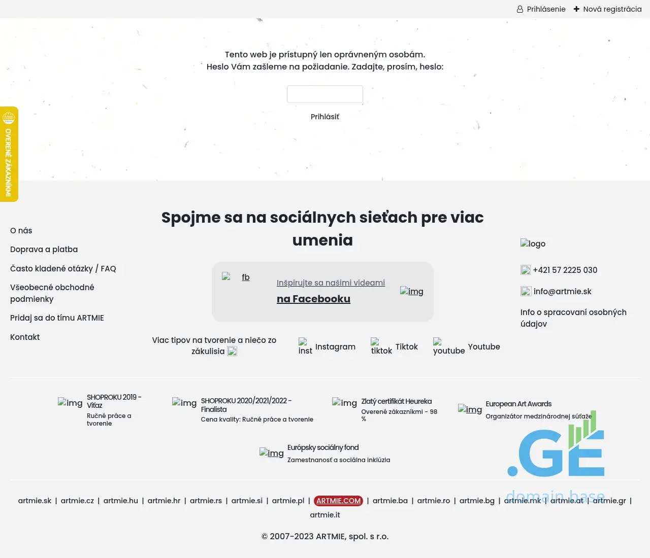 Screenshot of the site artmie.ge