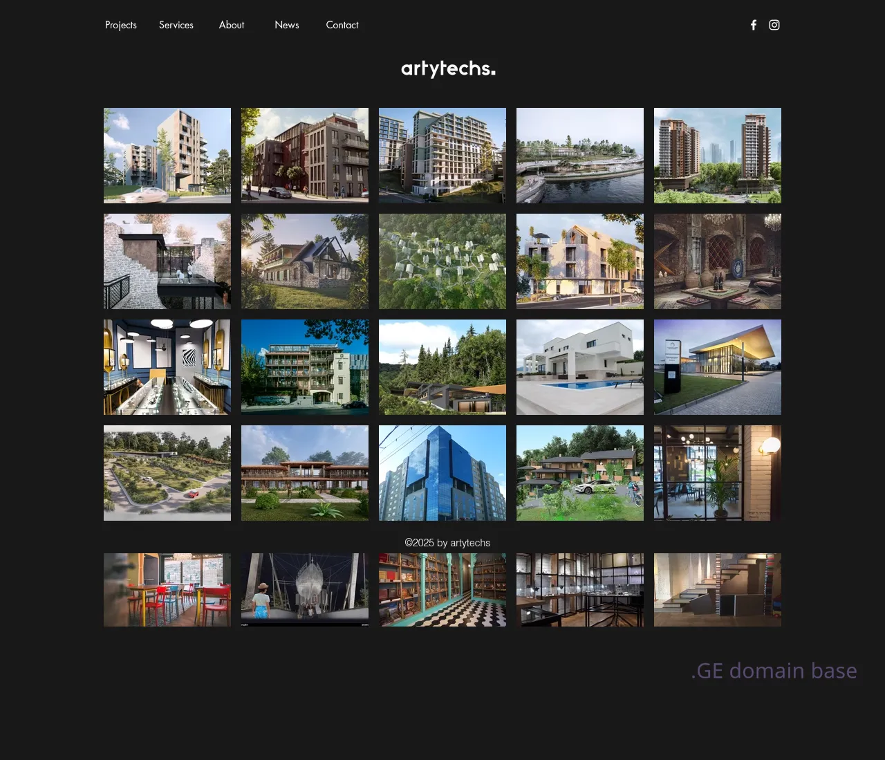 Screenshot of the site artytechs.ge
