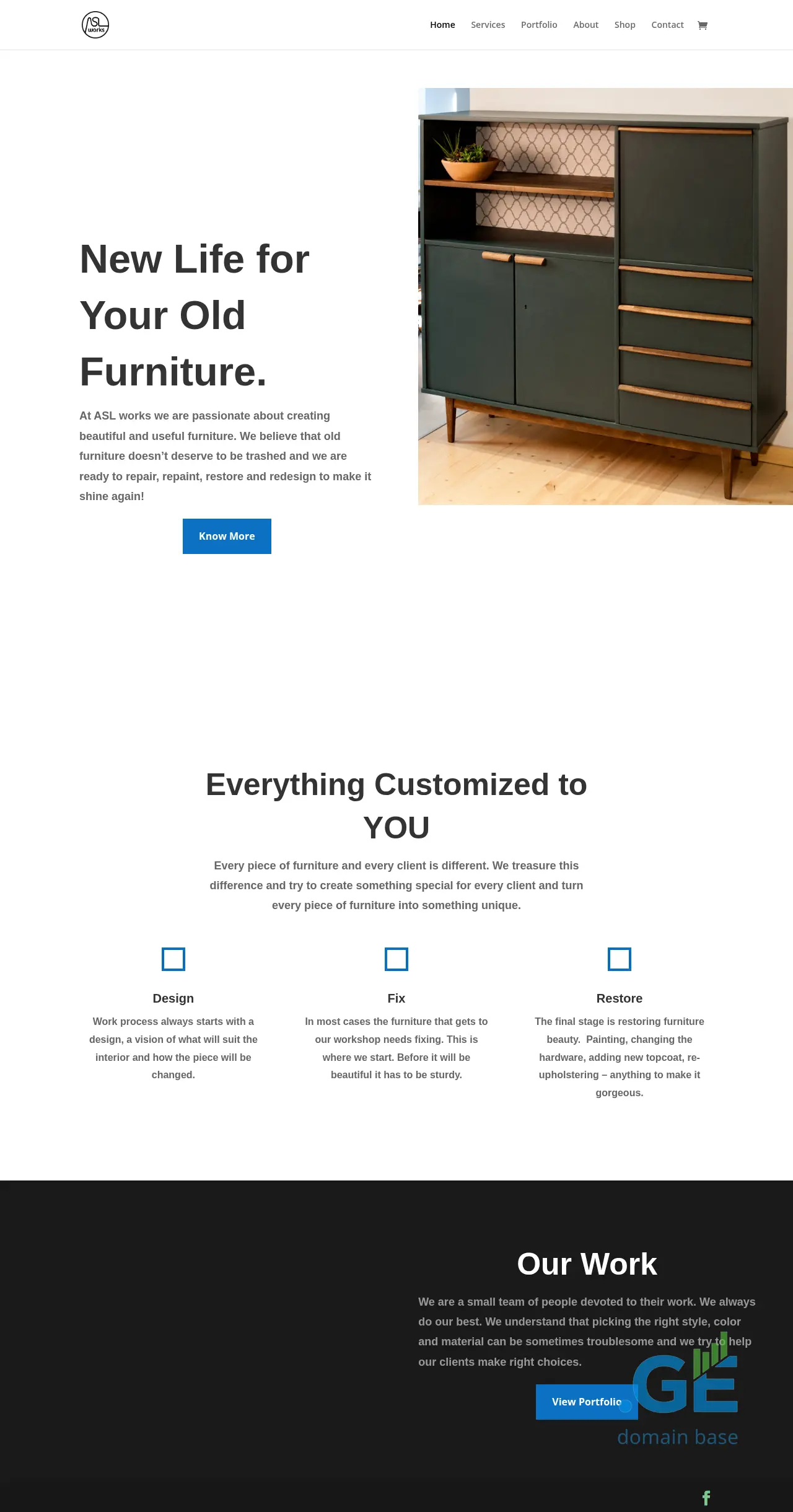 Screenshot of the site aslworks.ge