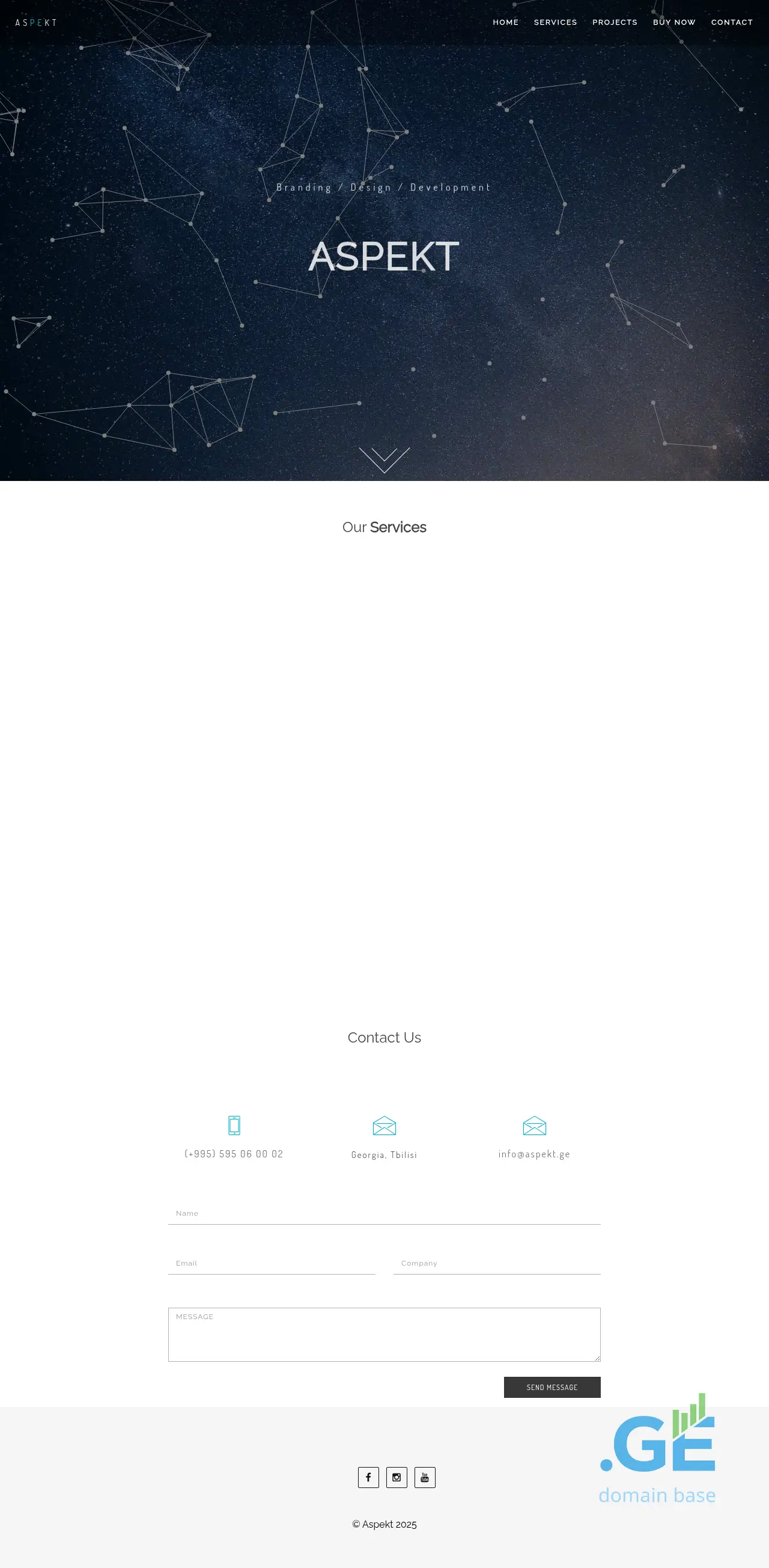 Screenshot of the site aspekt.ge