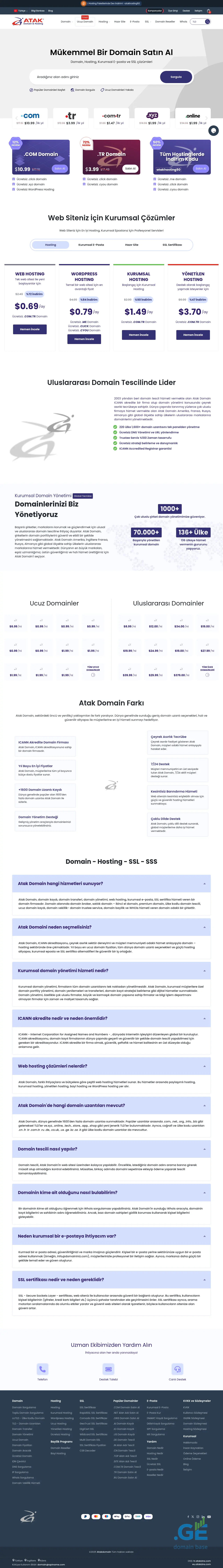 Screenshot of the site atakdomain.com