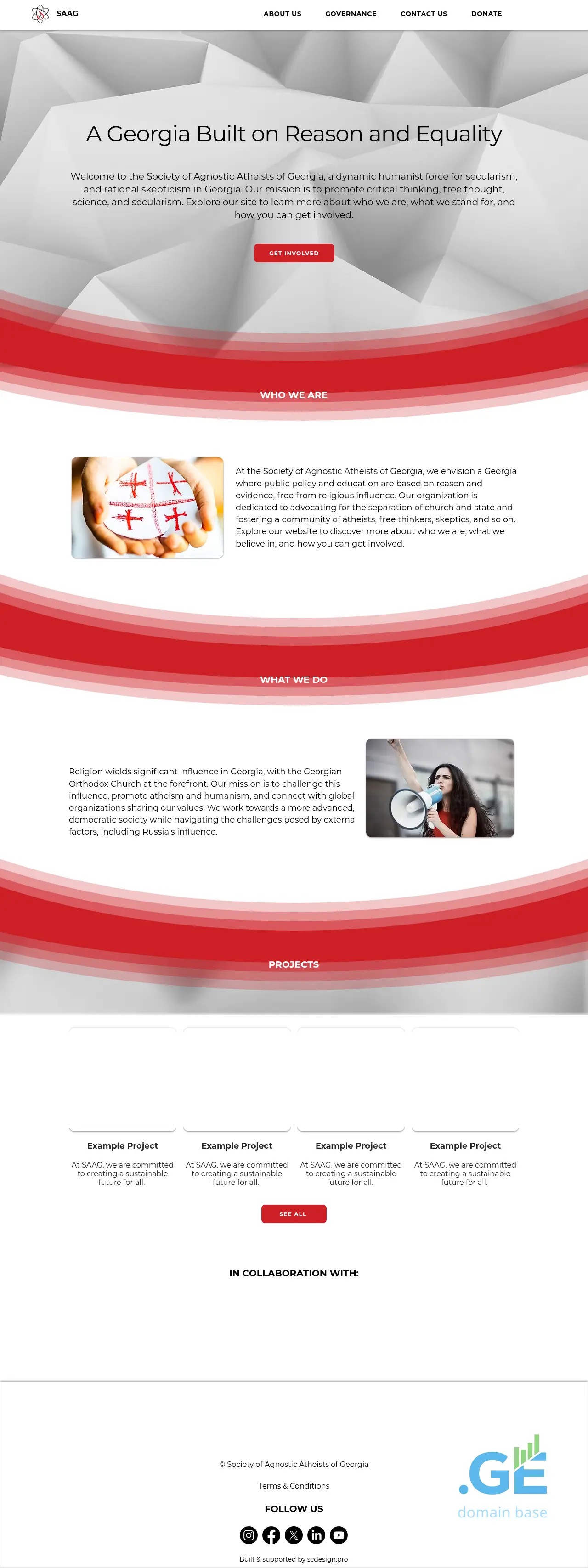 Screenshot of the site atheists.ge