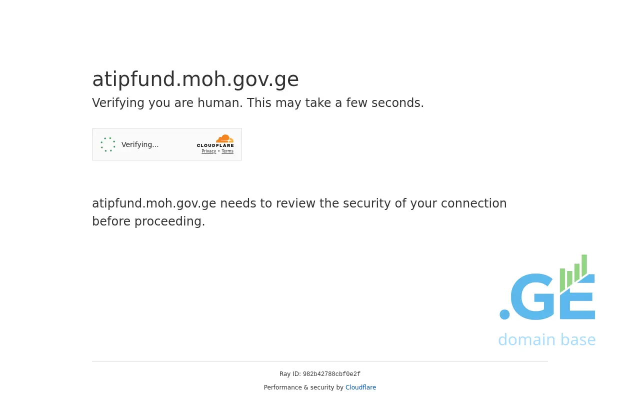 Screenshot of the site atipfund.gov.ge