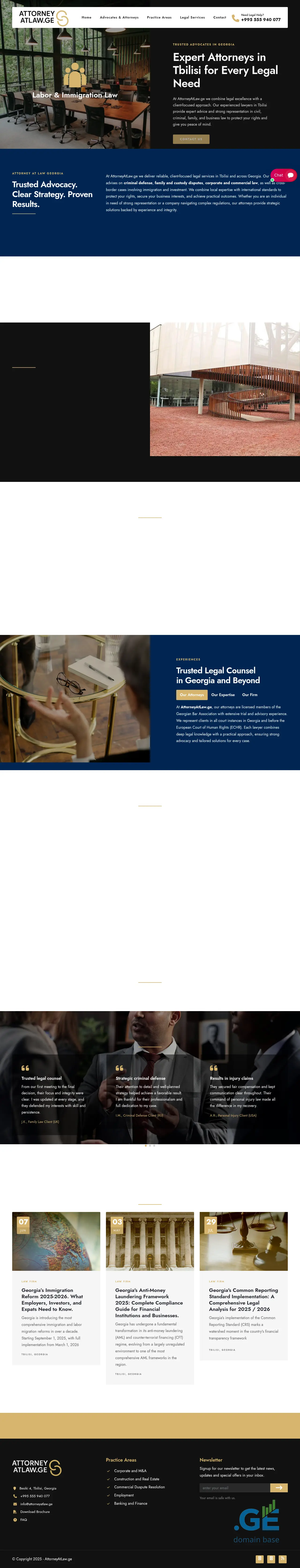 Screenshot of the site attorneyatlaw.ge