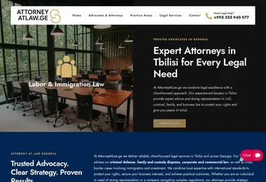 Screenshot of attorneyatlaw.ge