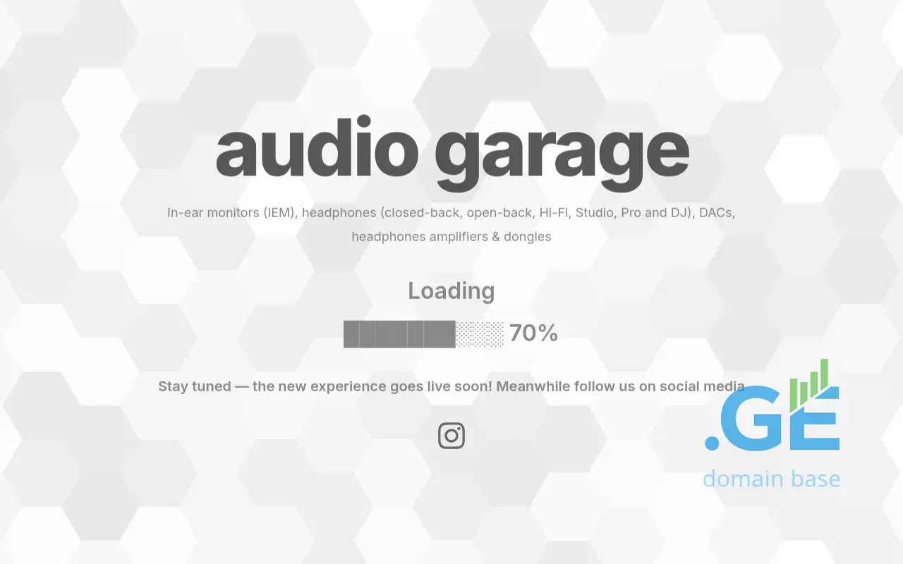 Screenshot of the site audiogarage.ge