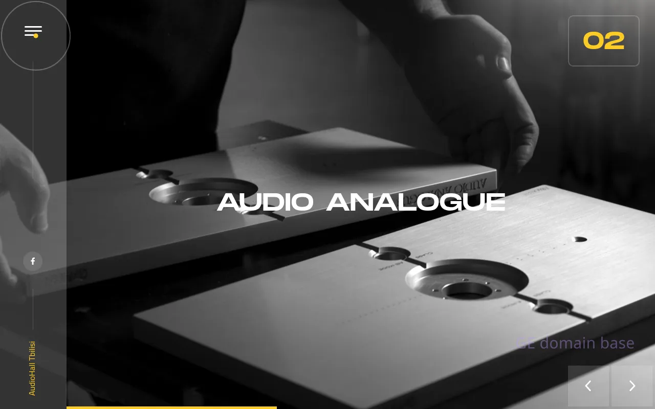 Screenshot of the site audiohall.ge