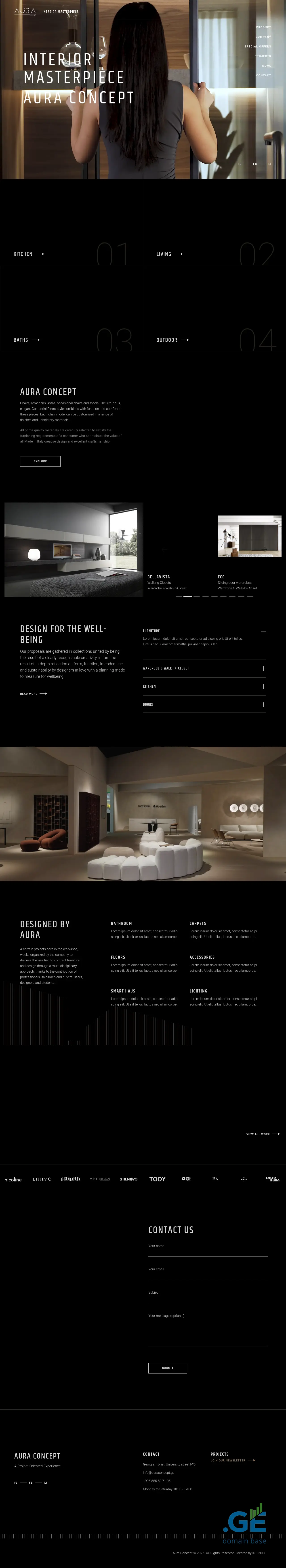 Screenshot of the site auraconcept.ge