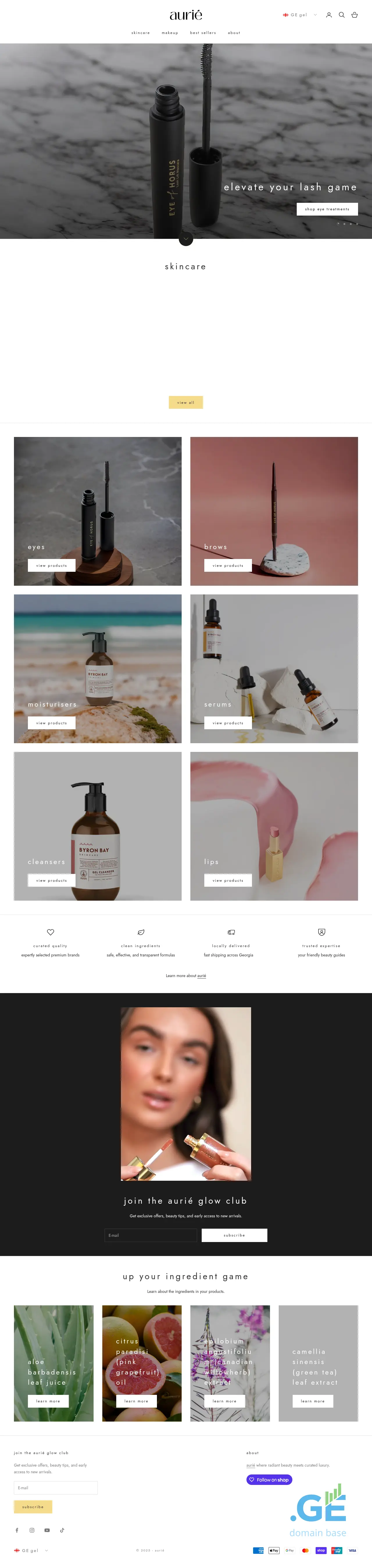 Screenshot of the site aurie.ge