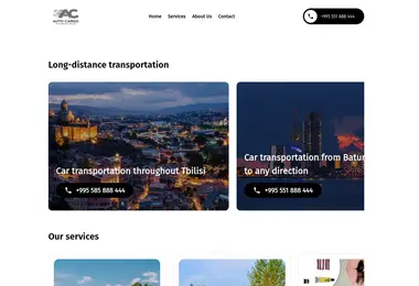 Screenshot of autocargo.ge