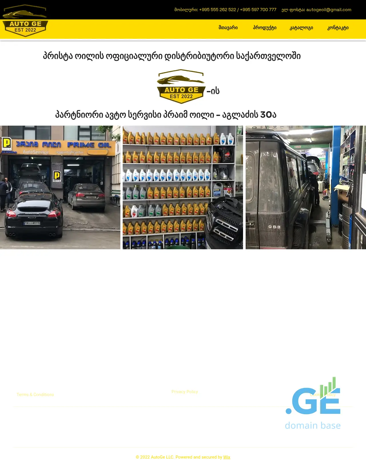 Screenshot of the site autogeoil.ge