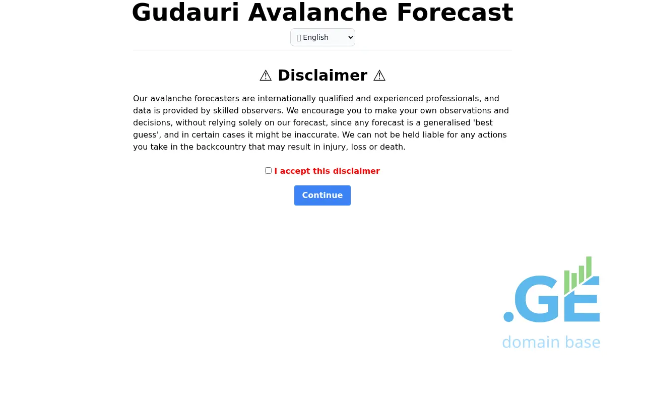 Screenshot of the site avalanche.ge