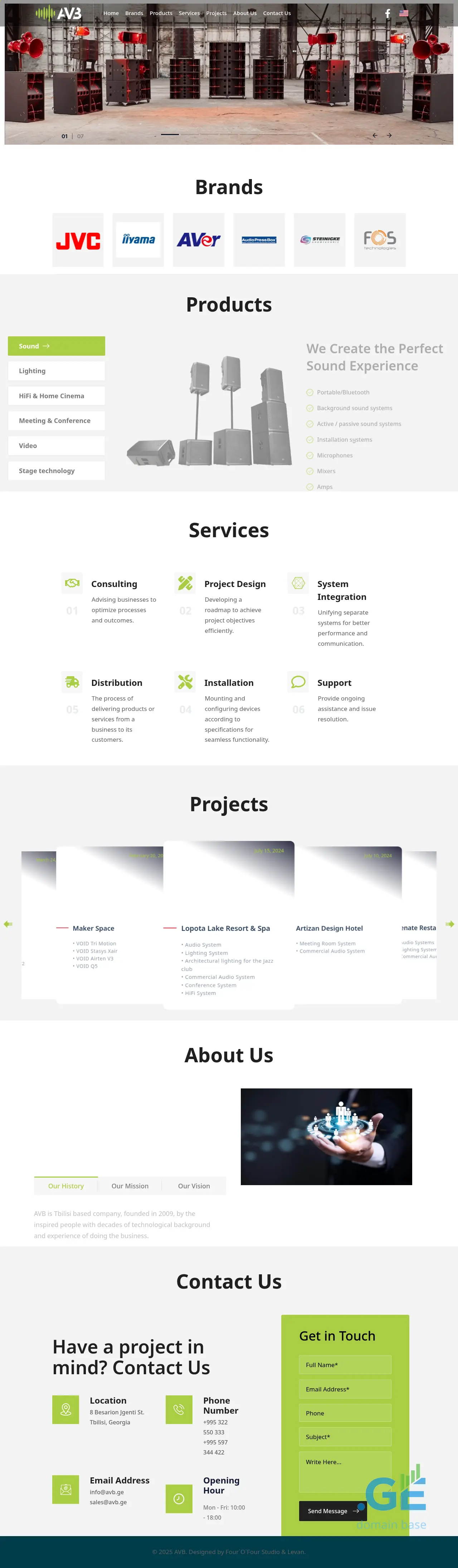 Screenshot of the site avb.ge