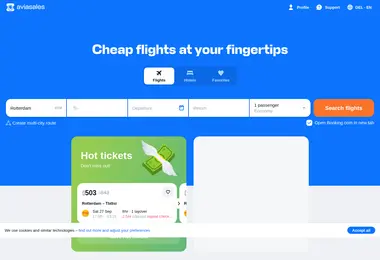Screenshot of aviasales.ge