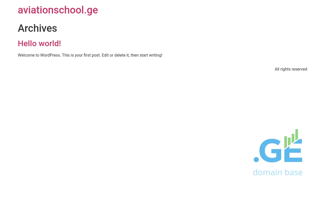 Screenshot of the site aviationschool.ge