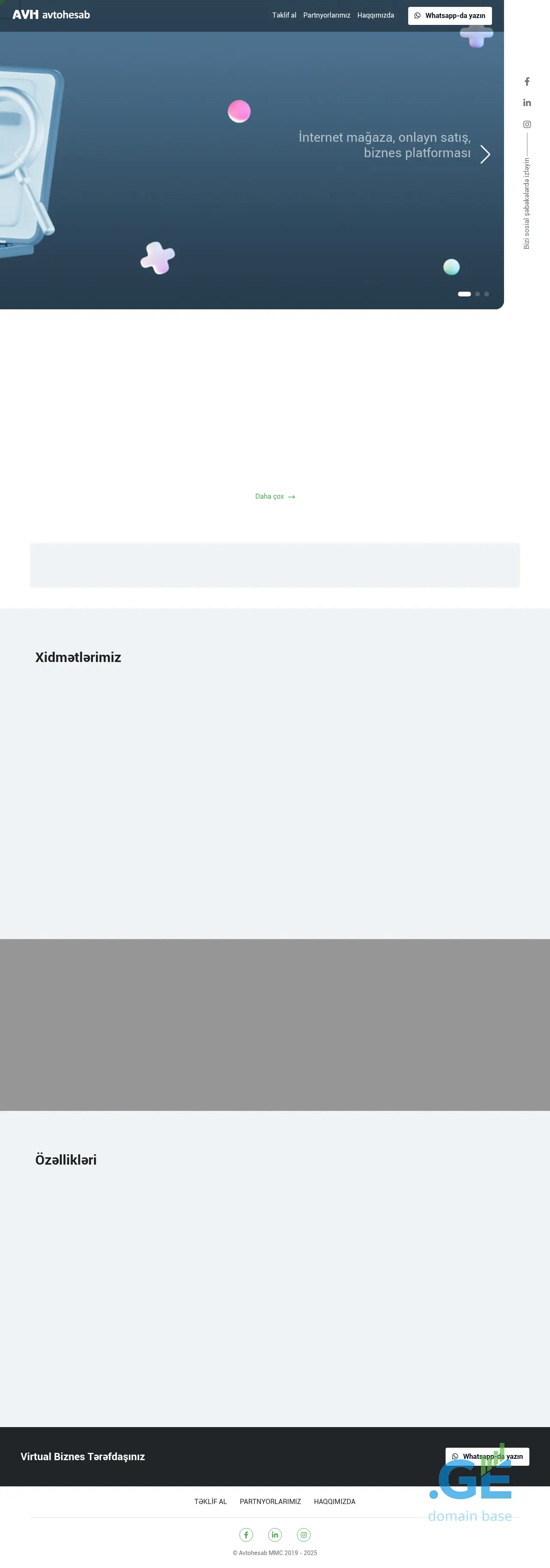 Screenshot of the site avtohesab.ge