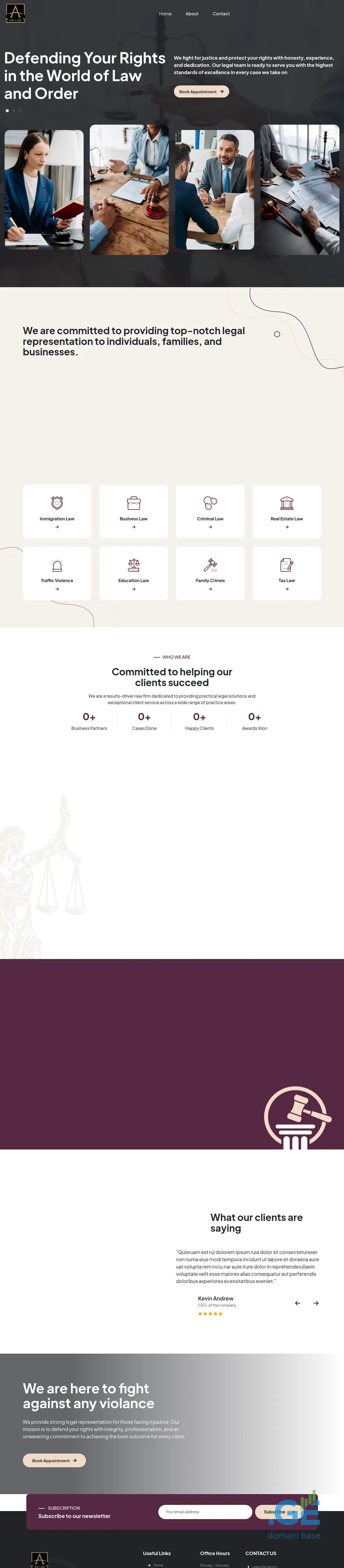 Screenshot of the site aw-lawyer.ge