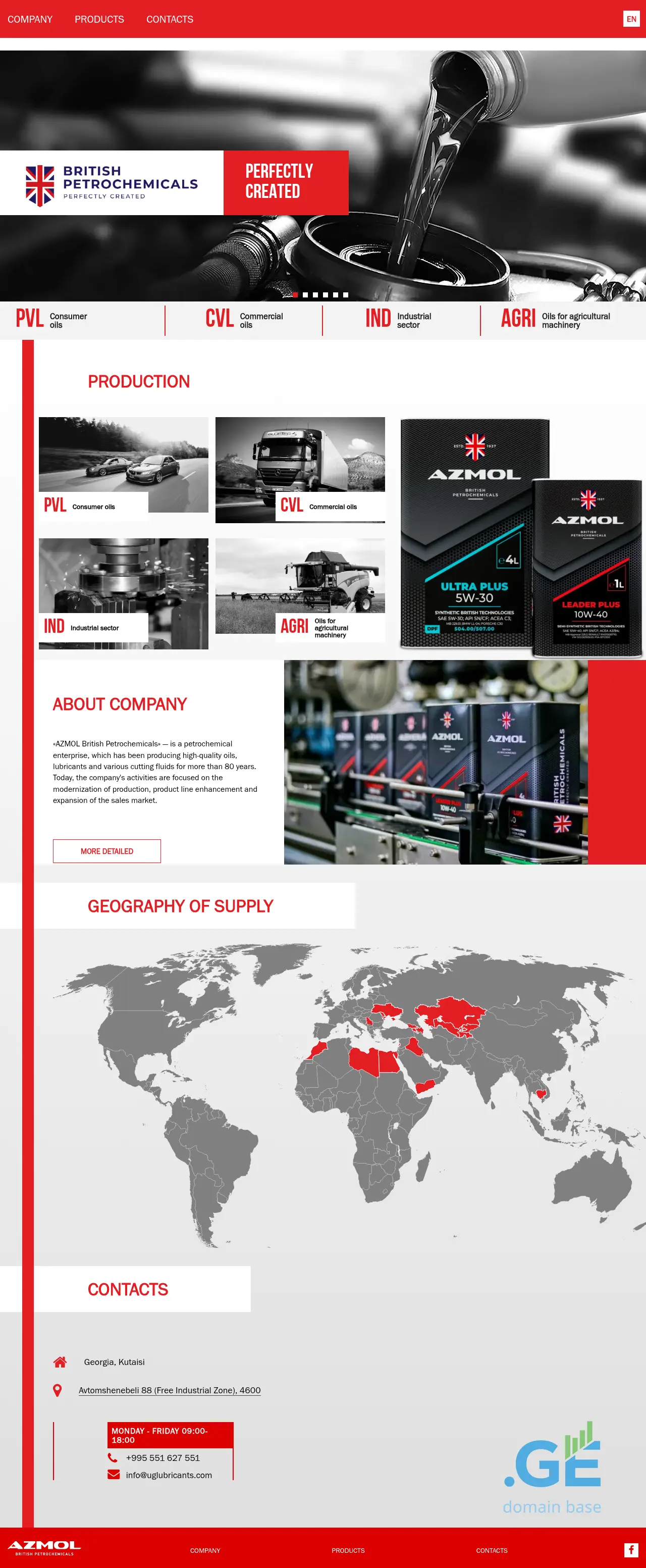 Screenshot of the site azmol.ge