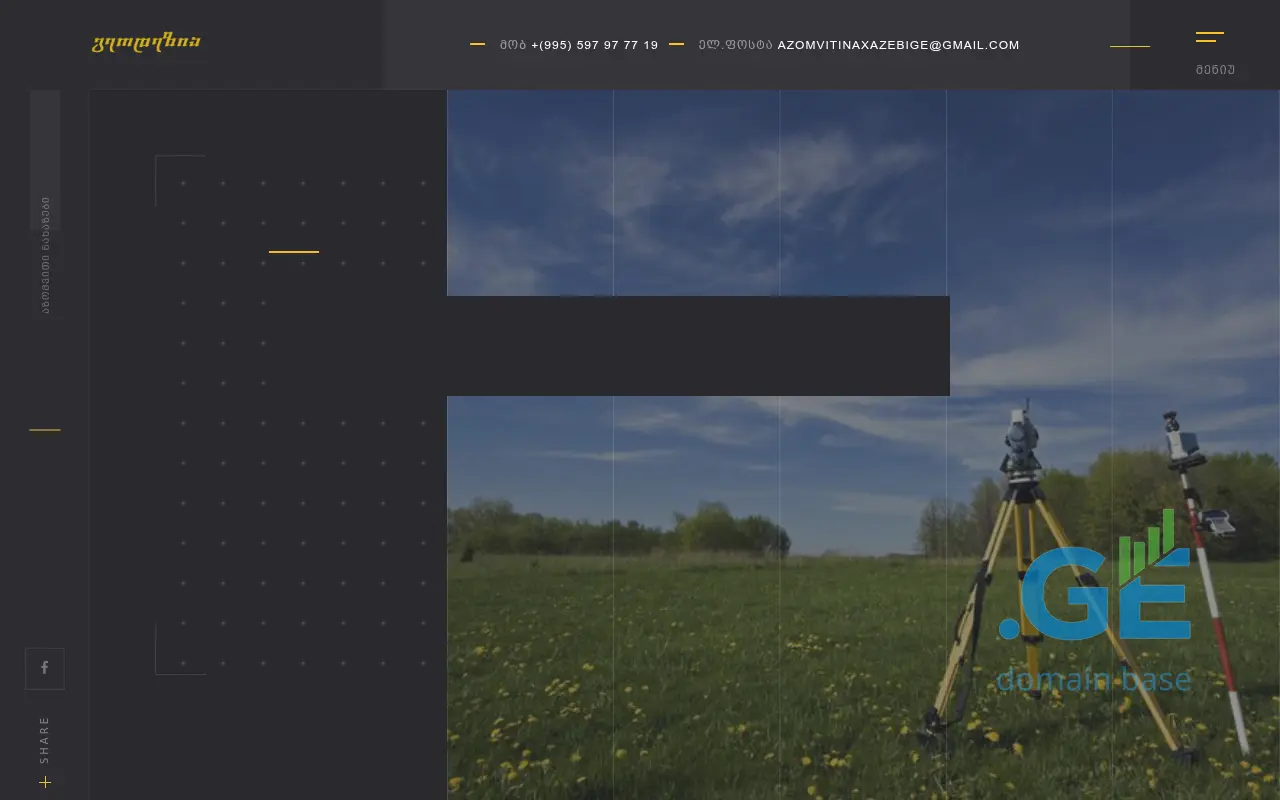 Screenshot of the site azomvitinaxazebi.ge