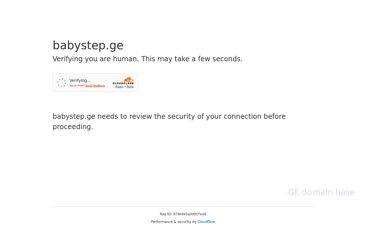 Screenshot of the site babystep.ge