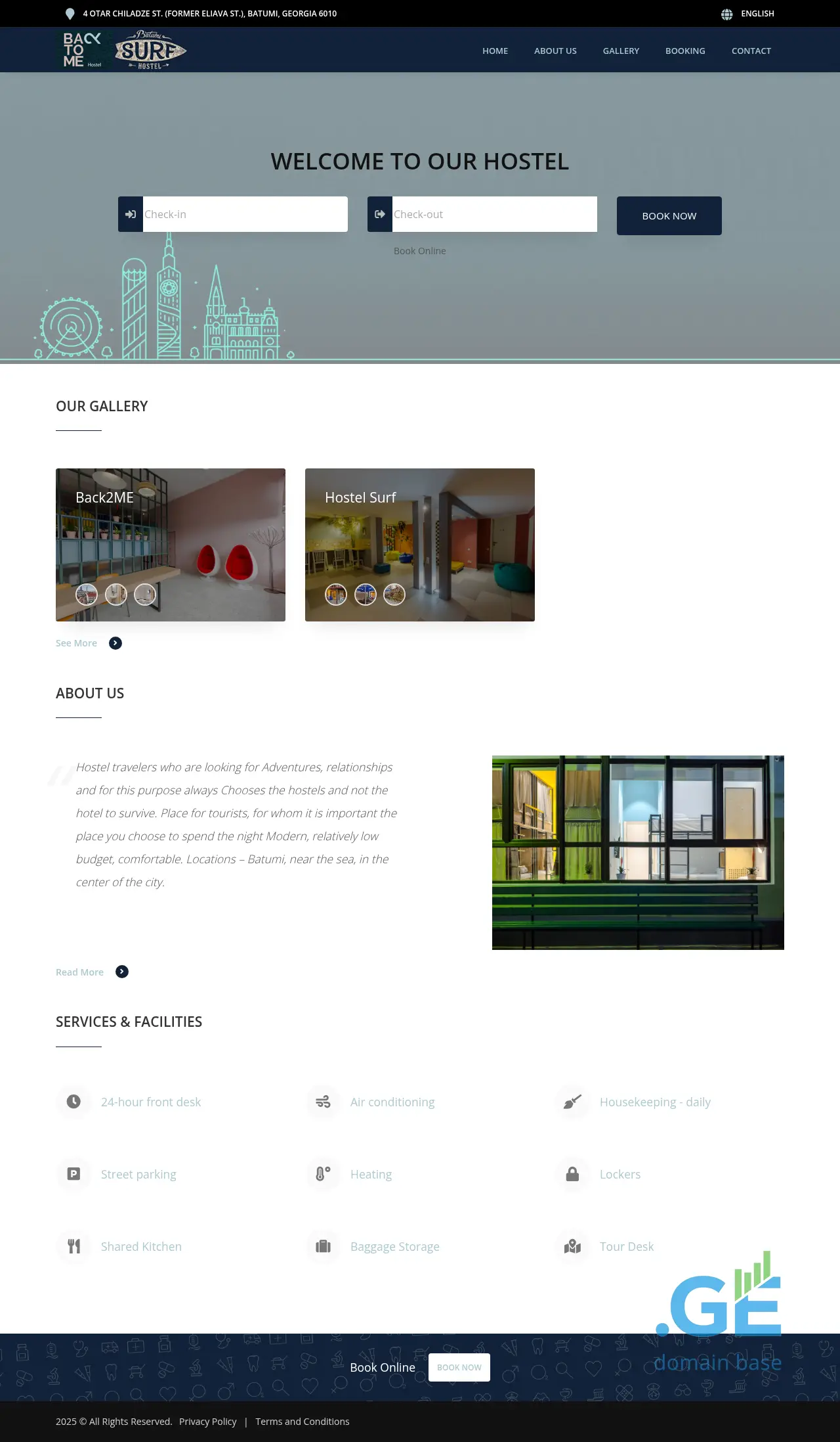 Screenshot of the site back2me.ge