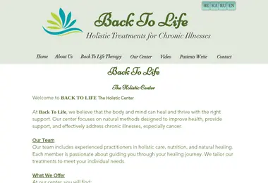 Screenshot of backtolife.ge