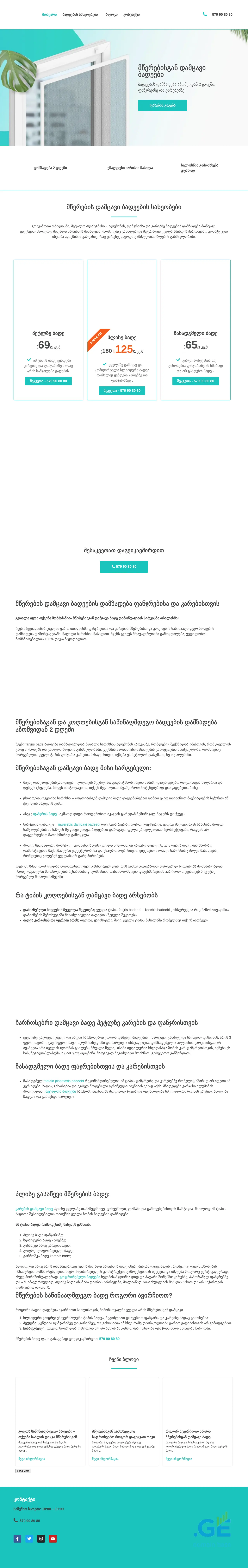 Screenshot of the site badeebi.ge