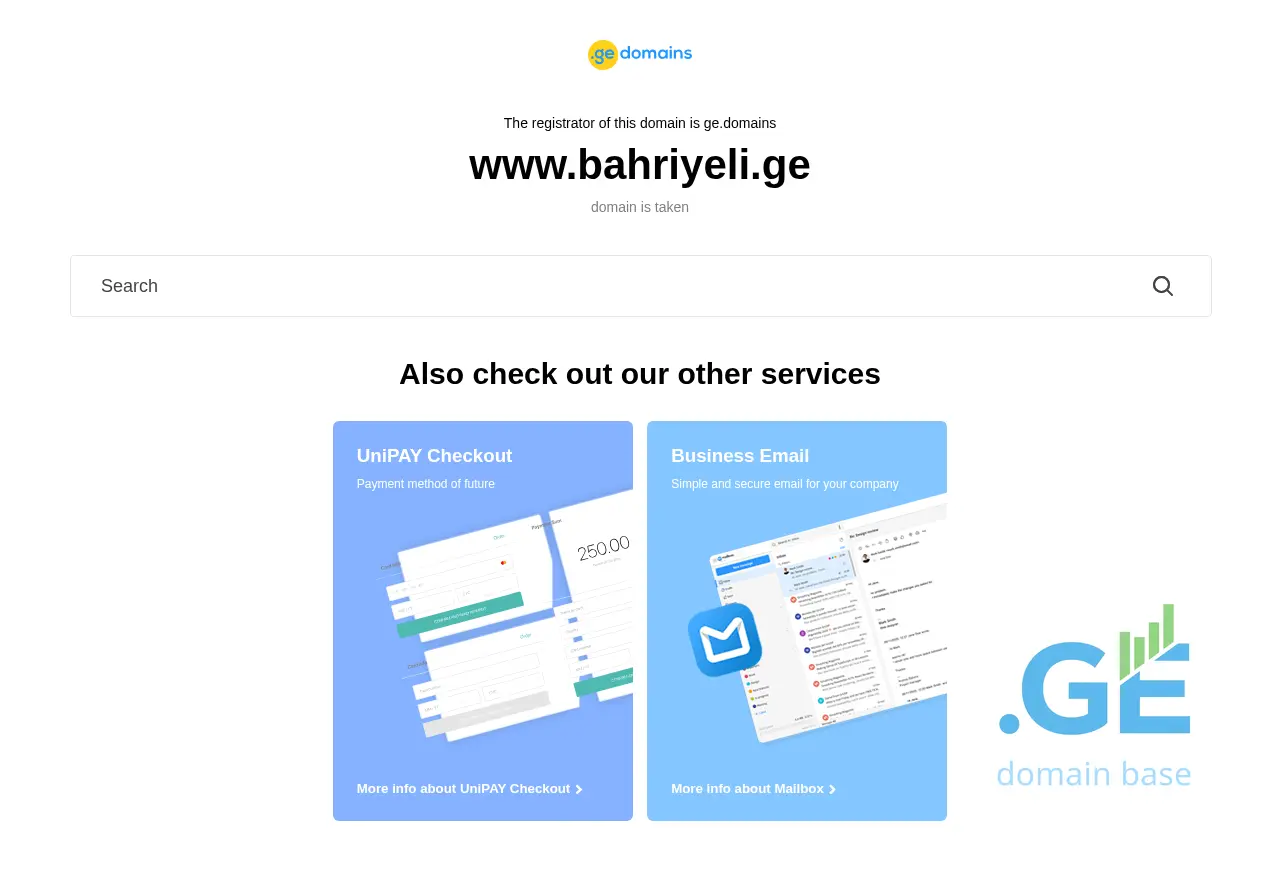 Screenshot of the site bahriyeli.ge