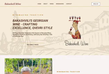 Screenshot of bakashviliwine.ge
