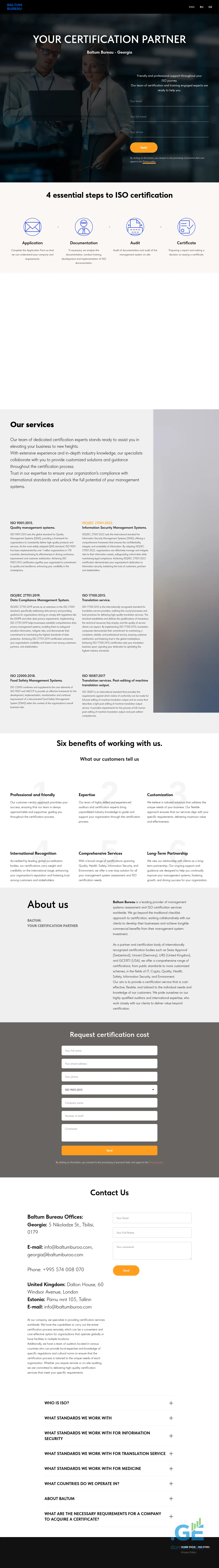 Screenshot of the site baltum.ge