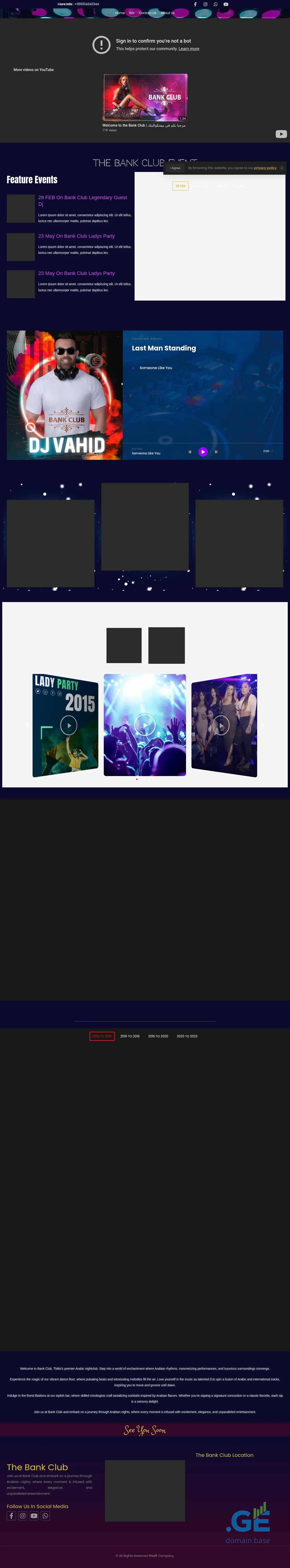 Screenshot of the site bankclub.ge