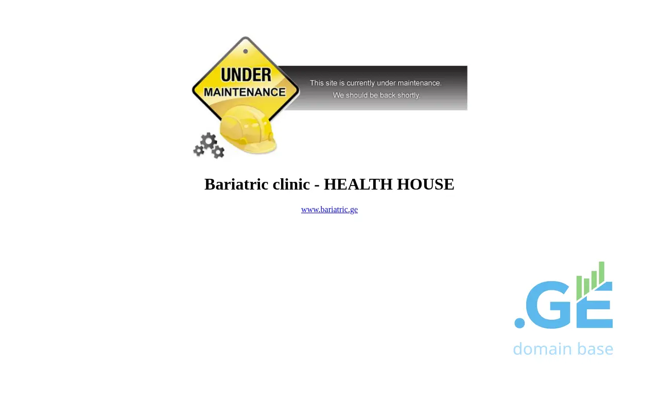 Screenshot of the site bariatric.ge