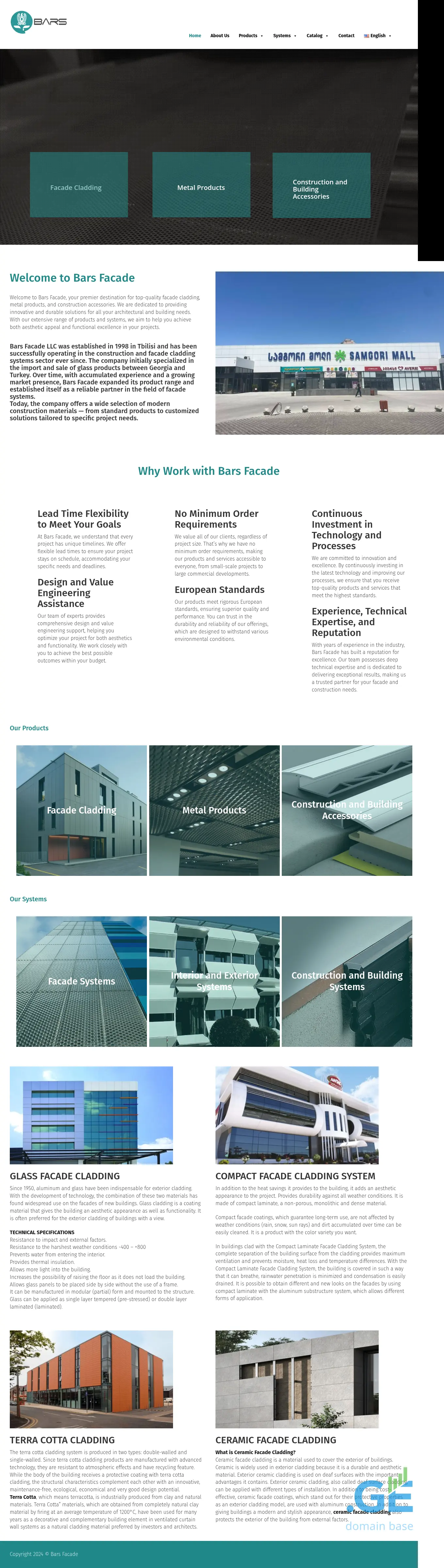 Screenshot of the site barsfacade.ge