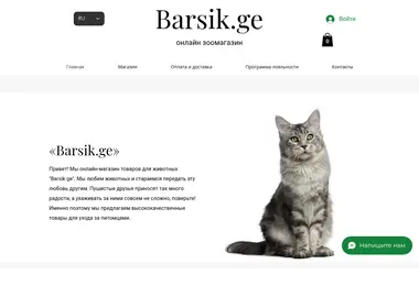 Screenshot of barsik.ge