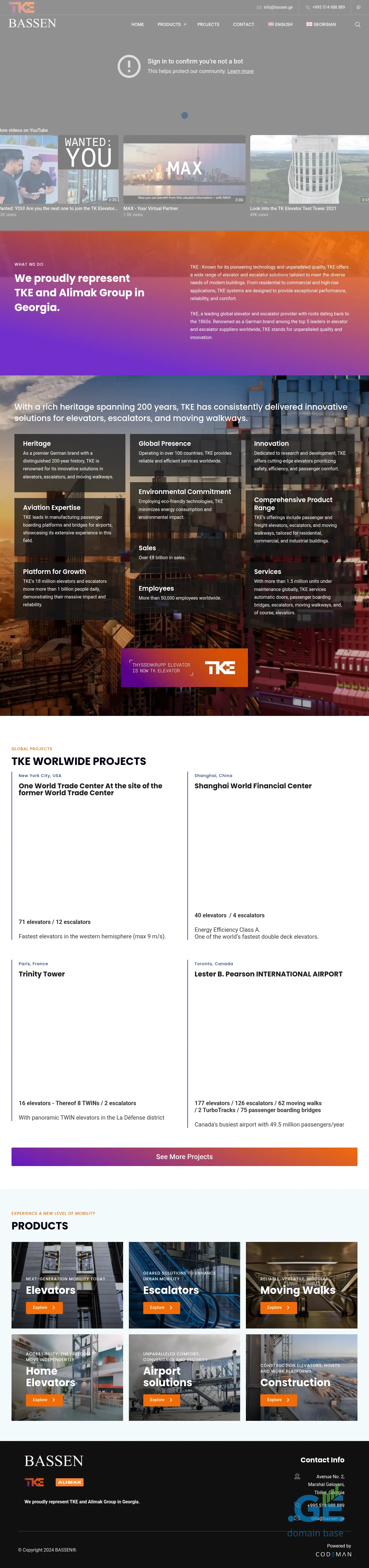 Screenshot of the site bassen.ge