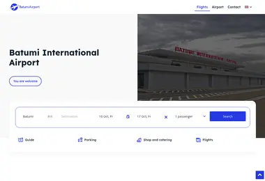 Screenshot of batumiairport.ge