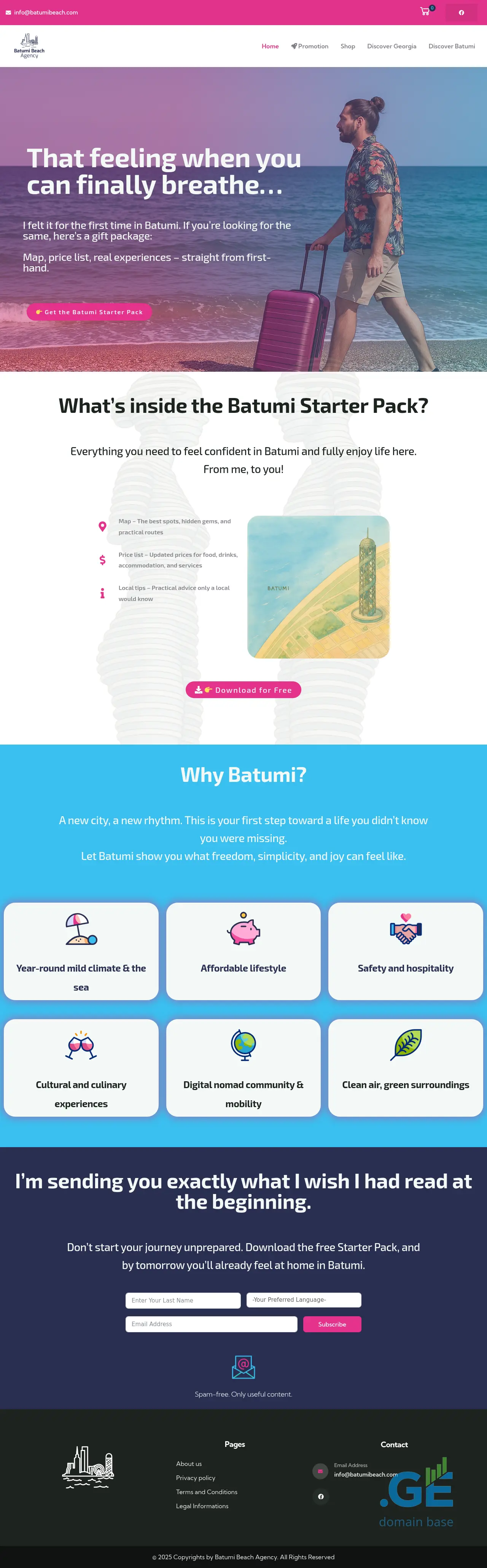 Screenshot of the site batumibeach.ge