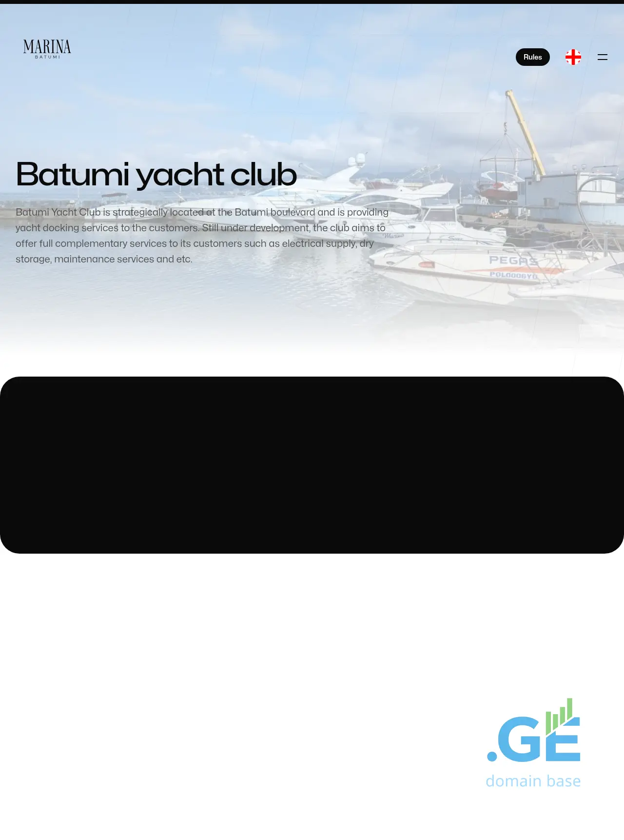 Screenshot of the site batumimarina.ge