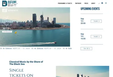 Screenshot of batumimusicfest.ge