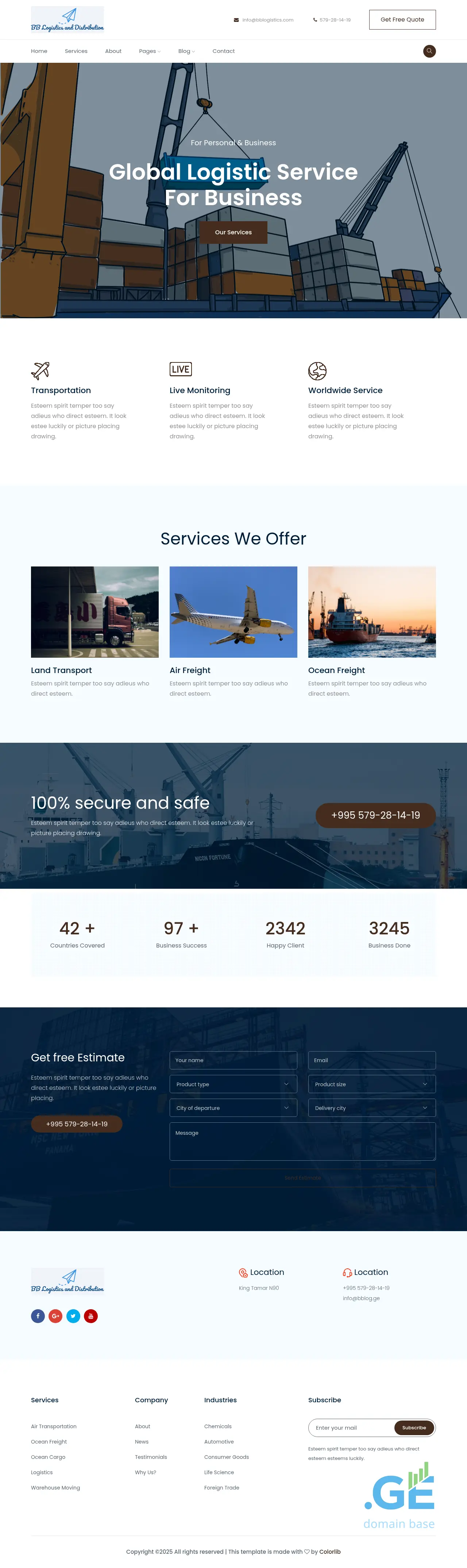 Screenshot of the site bblog.ge